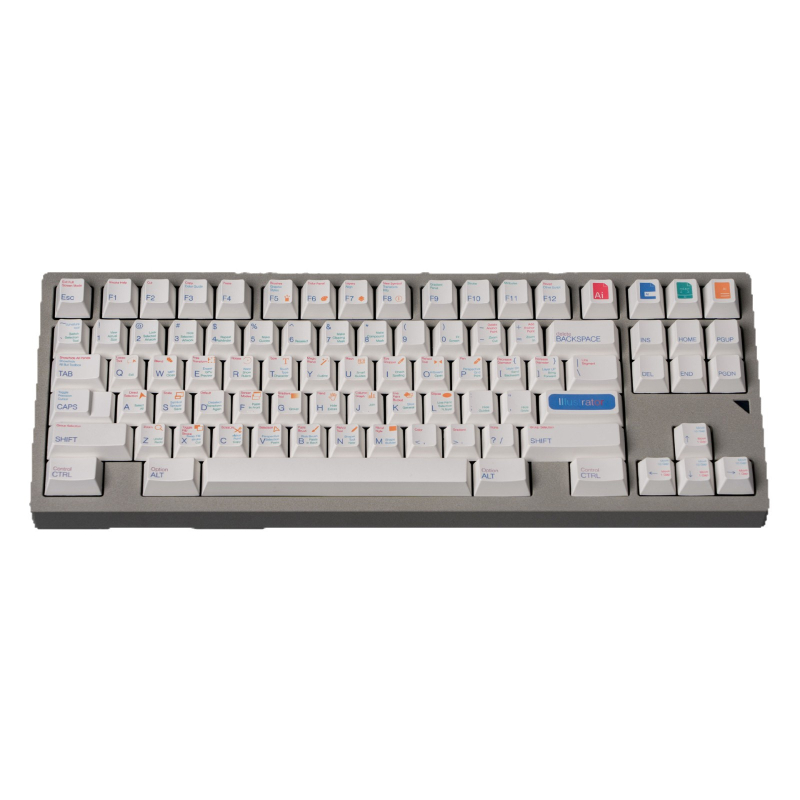 136 ključnih PBT kućišta tipki sa sublimacijom, PS/AI tema, crtež dizajn, prilagodljivo, kompatibilno sa 95% mehaničkih tipkovnica