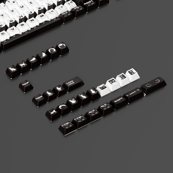 Καλύμματα πλήκτρων PBT για μηχανικό πληκτρολόγιο - Cat Series, καπάκια με Dye-Sublimation, Πενταπλευρική εκτύπωση, Γενική συμβατότητα, 1 έτος εγγύηση