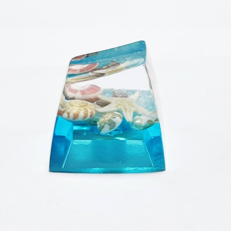 Персонализирана клавишна капачка за механична клавиатура, прозрачен дизайн с подводен свят, съвместима с кръстов вал, ръчна изработка, 3 g