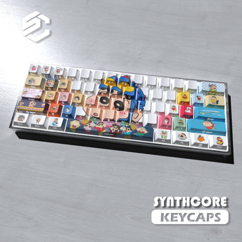 Kape za tipke Ultraman Crayon Shin-Chan, set od 74 tipki, u kutiji, bočno graviranje, prozirne PBT, sublimacija + UV ispis