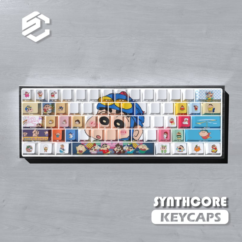 Kape za tipke Ultraman Crayon Shin-Chan, set od 74 tipki, u kutiji, bočno graviranje, prozirne PBT, sublimacija + UV ispis