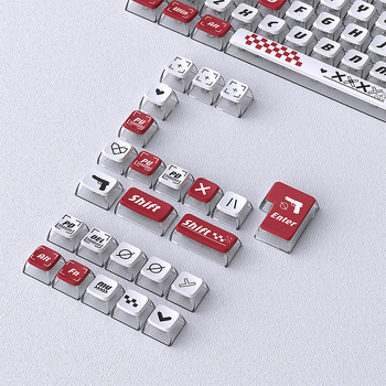 Ispisan set pudding keycaps za mehaničke tipkovnice – više od 130 tipki, sublimacija, univerzalna kompatibilnost s 61/68/84/87/100/104/108, Pbts materijal