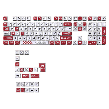 Ispisan set pudding keycaps za mehaničke tipkovnice – više od 130 tipki, sublimacija, univerzalna kompatibilnost s 61/68/84/87/100/104/108, Pbts materijal