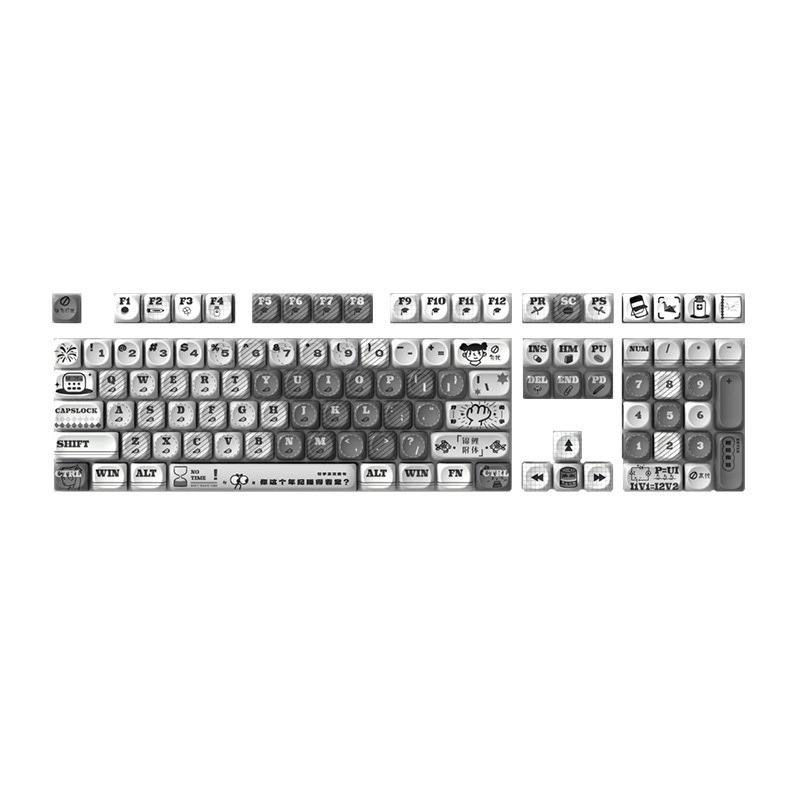 Moa tema personalizirane PBT sublimacija tipke za univerzalne mehaničke tipkovnice — kompatibilne s rasporedima 87/68/108/75/98, težina 0,5 kg