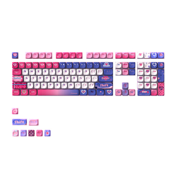 Moa teme kapice tipkovnica za mehaničke tipkovnice – prilagođene PBT sublimacijom, model Moa keycap-love-boxed, univerzalna kompatibilnost, otporan dizajn