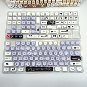 Kulomi MOA PBT keycap za mehaničku tipkovnicu, zaobljen oblik, križni osovinski, toplinska sublimacija, DIY prilagodba