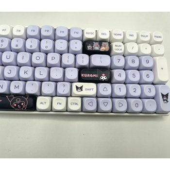 Kulomi MOA PBT keycap za mehaničku tipkovnicu, zaobljen oblik, križni osovinski, toplinska sublimacija, DIY prilagodba
