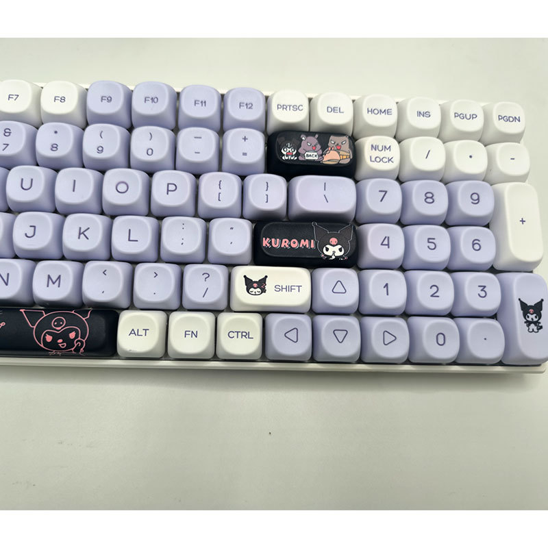 Kulomi MOA PBT keycap za mehaničku tipkovnicu, zaobljen oblik, križni osovinski, toplinska sublimacija, DIY prilagodba