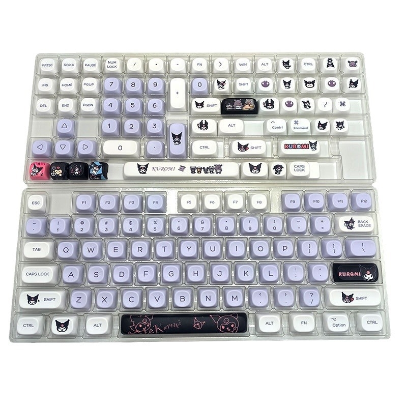 Kulomi MOA PBT keycap za mehaničku tipkovnicu, zaobljen oblik, križni osovinski, toplinska sublimacija, DIY prilagodba
