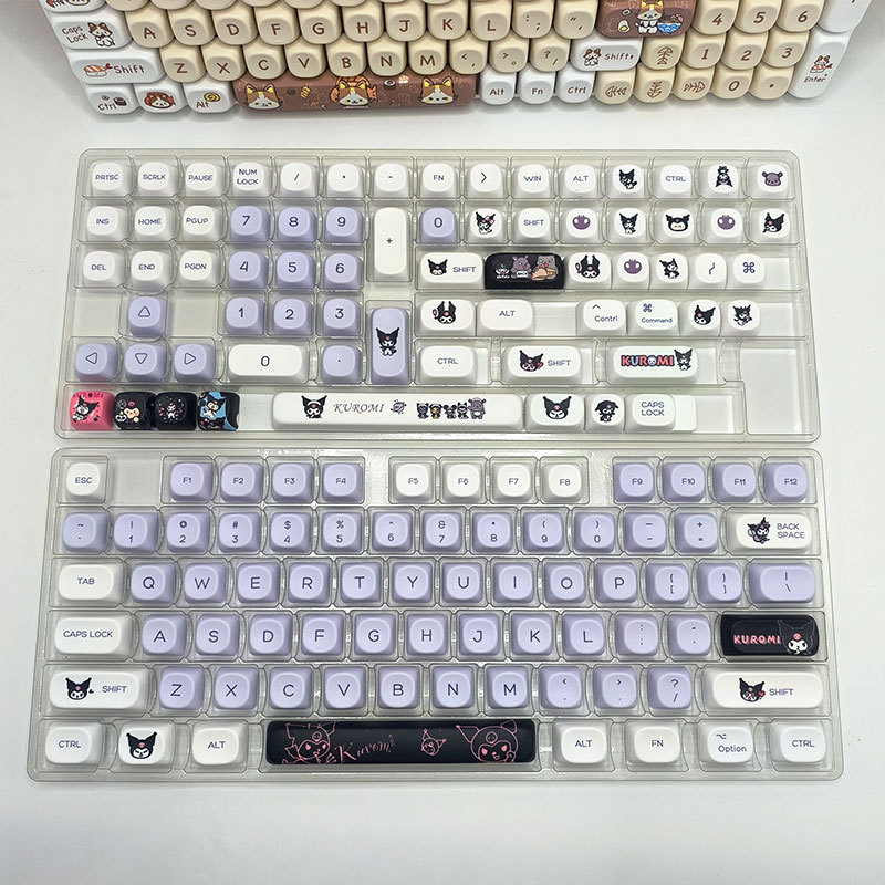 Kulomi MOA PBT keycap za mehaničku tipkovnicu, zaobljen oblik, križni osovinski, toplinska sublimacija, DIY prilagodba