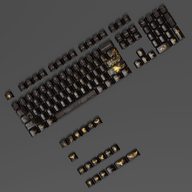 Σετ προσαρμοσμένων keycaps από τη σειρά Eagle με πέντε πλευρές, 132 πλήκτρα, ABS, διαδικασία σούμπλιμάσιον, 1 έτος εγγύηση