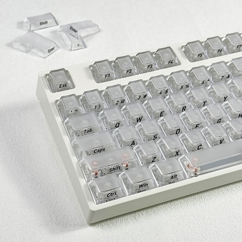 Set plastičnih poklopaca tipki, bočno gravirano, 119 tipki, univerzalna kompatibilnost, dvostruko ubrizgavanje