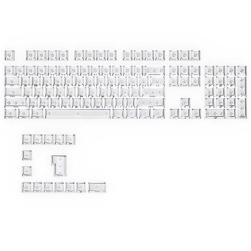 Set plastičnih poklopaca tipki, bočno gravirano, 119 tipki, univerzalna kompatibilnost, dvostruko ubrizgavanje