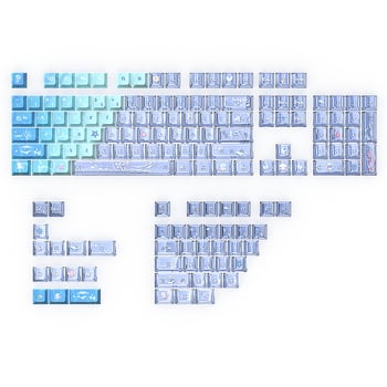 Set kapica za mehaničku tipkovnicu Blue Dream (mali komplet), 153 tipki, PBT, sublimacija, dvostruki PC