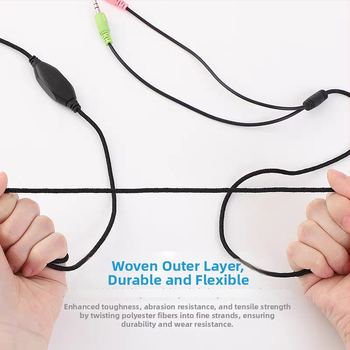 Káblový počítačový headset SY-301 | 3,5 mm konektor | 1,6 m kábel | mikrofón