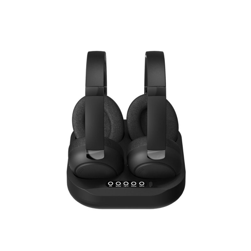 Ασύρματα ακουστικά τηλεόρασης με 2.4G Bluetooth διπλής λειτουργίας, χαμηλή καθυστέρηση, εμβέλεια 10 μ, στερεοφωνικά, διάρκεια μπαταρίας πάνω από 8 ώρες