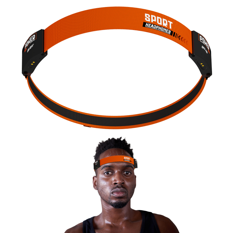 Αθλητικά ακουστικά μετάδοσης οστών με λουρί απορρόφησης ιδρώτα, Bluetooth 5.4, εμβέλεια 15 m, αυτονομία μπαταρίας >8 h, ανθεκτικά στο νερό, τοποθετούνται στο κεφάλι, στερεοφωνικά