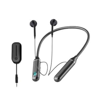 Bezvadu monitoru ausu austiņas ar kakla karājuma dizainu tiešraidei | 3,5 mm ligzda, 50 Hz–18 kHz, 32 Ω, bez mikrofona