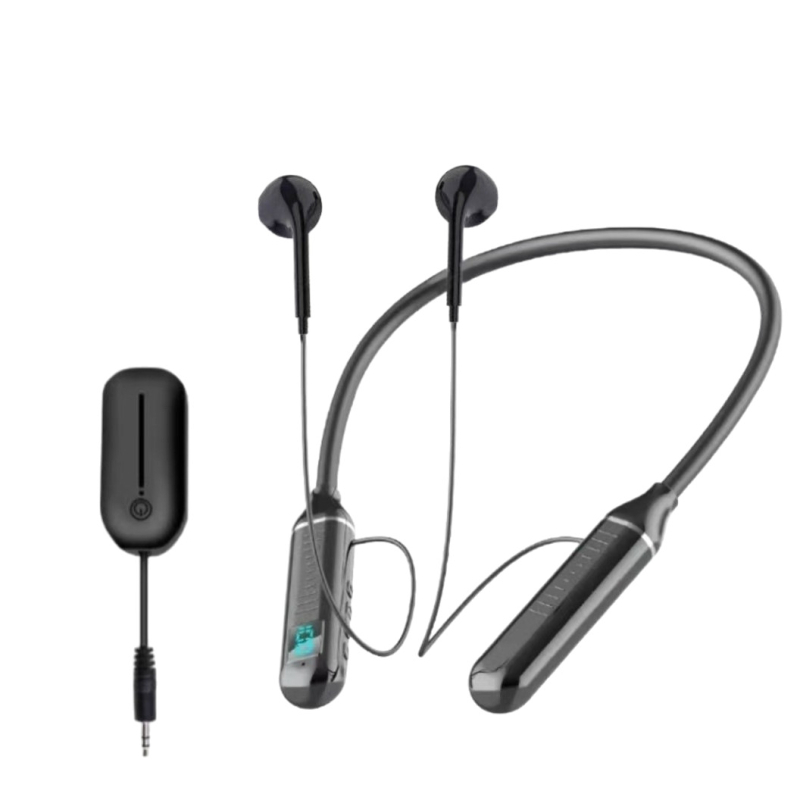 Bezvadu monitoru ausu austiņas ar kakla karājuma dizainu tiešraidei | 3,5 mm ligzda, 50 Hz–18 kHz, 32 Ω, bez mikrofona