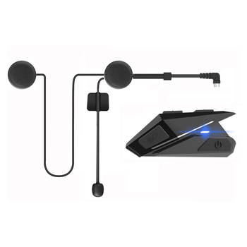 Bluetooth slušalica za kacigu motocikla s hands-free pozivima i stereo zvukom – BT 5.0, domet 10 m, trajanje baterije 8 sati+, dvostruki stereo, vodootporan