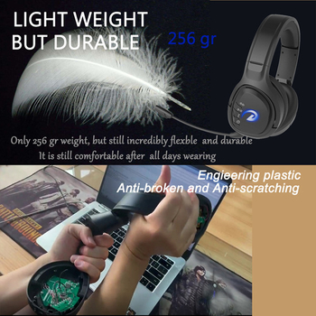 Gaming Bluetooth Ακουστικά με Μικρόφωνο – Στερεο HiFi, LED Φωτισμός, 5.1, Εμβέλεια 20 μ, Μπαταρία 4–8 ωρών