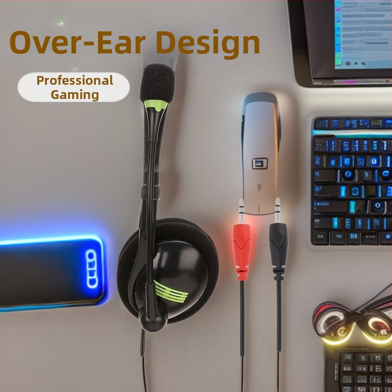 Over-ear slúchadlá na hry, káblové, 3,5 mm, mikrofón, 20–20000 Hz, dĺžka kábla 1,6 m