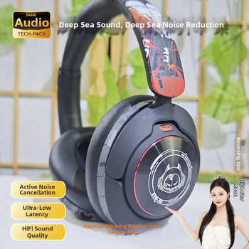 Belaidės žaidimų ausinės su ANC, Bluetooth 5.4, IPX4 atsparumas vandeniui, 8+ val. veikimo laikas, 15 m diapazonas