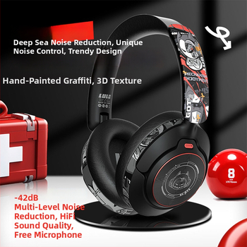 Belaidės žaidimų ausinės su ANC, Bluetooth 5.4, IPX4 atsparumas vandeniui, 8+ val. veikimo laikas, 15 m diapazonas