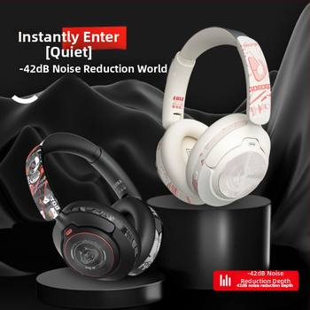 Belaidės žaidimų ausinės su ANC, Bluetooth 5.4, IPX4 atsparumas vandeniui, 8+ val. veikimo laikas, 15 m diapazonas