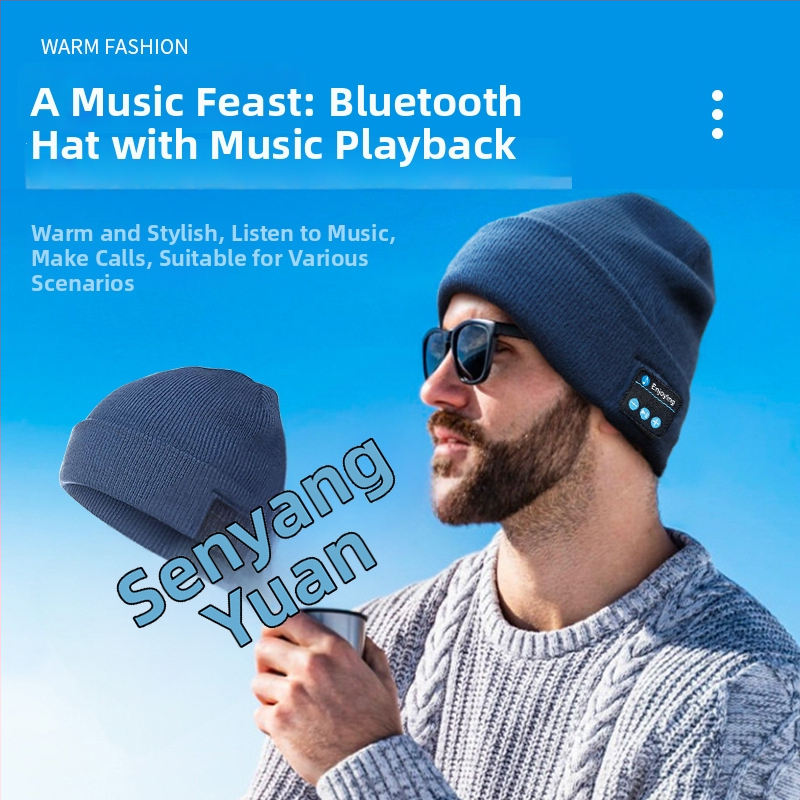 Bluetooth muzikálna čiapka s LED svetlom a vstavanými stereo reproduktormi, dosah 15 m, Bluetooth 5.4, výdrž batérie viac ako 8 hodín