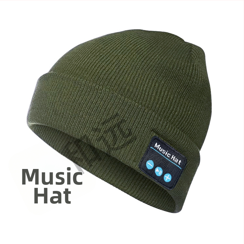 Bluetooth muzikos kepurė su įmontuotais stereo garsiakalbiais ir LED apšvietimu, 15 m diapazonas, Bluetooth 5.4, baterijos veikimo laikas daugiau nei 8 valandos