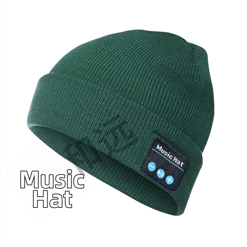 Bluetooth muzikos kepurė su įmontuotais stereo garsiakalbiais ir LED apšvietimu, 15 m diapazonas, Bluetooth 5.4, baterijos veikimo laikas daugiau nei 8 valandos