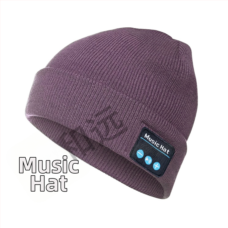 Bluetooth muzikos kepurė su įmontuotais stereo garsiakalbiais ir LED apšvietimu, 15 m diapazonas, Bluetooth 5.4, baterijos veikimo laikas daugiau nei 8 valandos