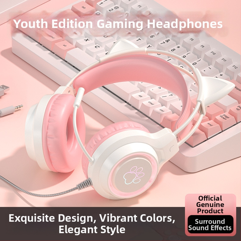 Căști wireless cu iluminare LED, difuzoare de 40 mm, 32 Ω, intervalul de frecvență 20–20000 Hz, sensibilitate 98 dB