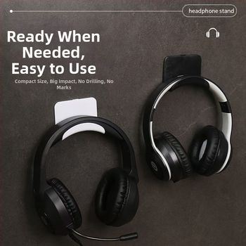 Ausinių laikiklis, universalus dizainas, plastmasinis korpusas (Tipas: Ausinių laikiklis; Medžiaga: Plastikas; Stilius: Universalus)