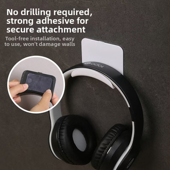 Ausinių laikiklis, universalus dizainas, plastmasinis korpusas (Tipas: Ausinių laikiklis; Medžiaga: Plastikas; Stilius: Universalus)