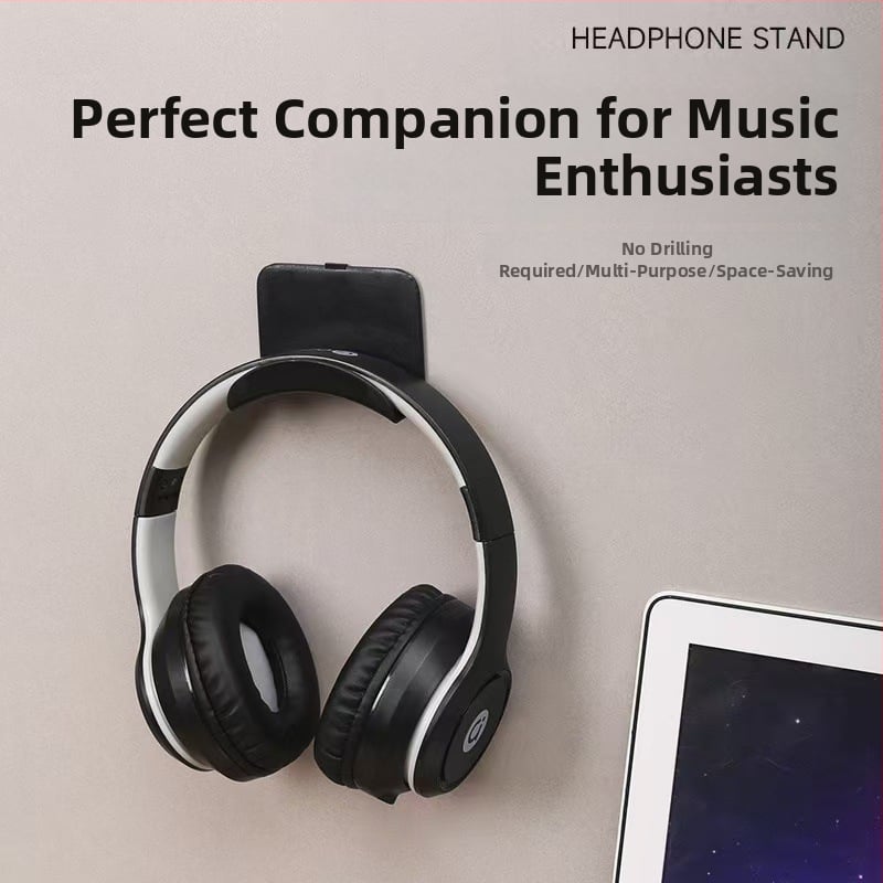 Ausinių laikiklis, universalus dizainas, plastmasinis korpusas (Tipas: Ausinių laikiklis; Medžiaga: Plastikas; Stilius: Universalus)