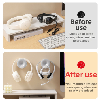 Στήριγμα ακουστικών τοίχου — αποθήκευση ακουστικών τύπου over-ear, μοντέλο Headphone wall mount, βάρος 45 g