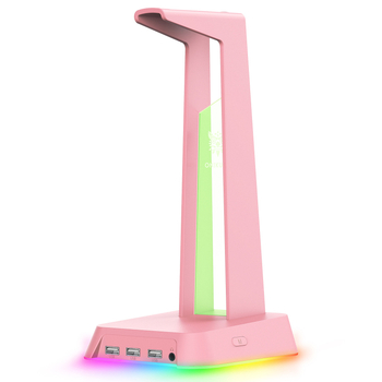 Stalak za slušalice za stol ST-2, aluminijska legura + silikon, RGB osvjetljenje USB, kabel duljine 1,5 m