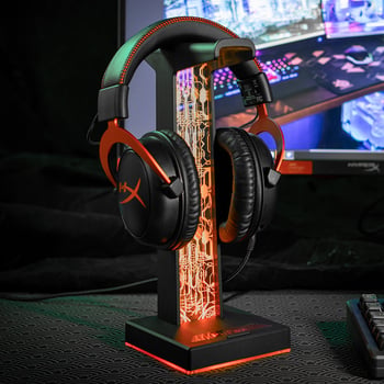 Piifox RGB držač za slušalice za gaming i telefon s USB hubom i docking stanicom za PS5