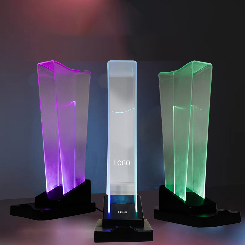 Višefunkcijski držač za slušalice i telefon, prozirna RGB LED rasvjeta, 2-u-1 gaming LED prikazni stalak i skladište