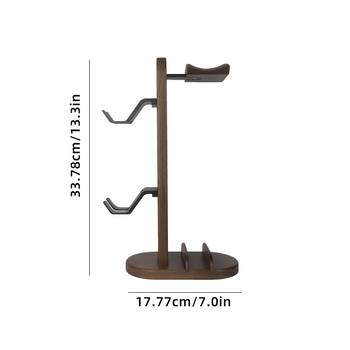 Suport de birou pentru căști din lemn masiv de nuc, design minimalist, lansare în 2024