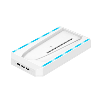 Stojan pre PS5 Slim s podstavcom, držiakom na ovládač a háčikom na slúchadlá, viacúrovňové RGB osvetlenie