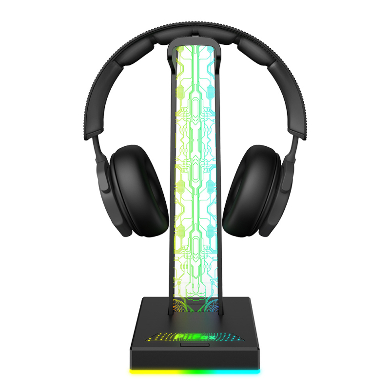 Stolni držač HS-01 za slušalice i telefone, dvostruki USB portovi, 3,5 mm audio, 1,5 m kabel
