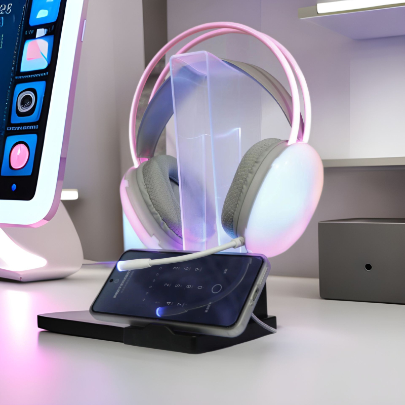 GM-01 stoni nosač za slušalice s RGB 7 boja osvjetljenjem, težina 245 g, lansiran 2023