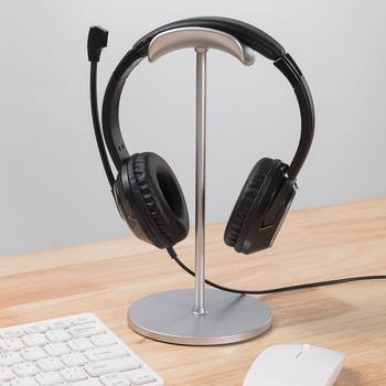 Поставка за слушалки за бюро от метална сплав – алуминиева сплав и силиконова повърхност – модел Z25