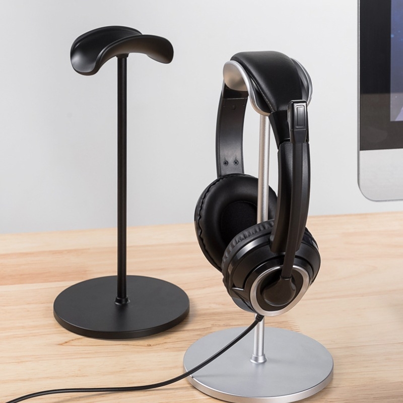 Поставка за слушалки за бюро от метална сплав – алуминиева сплав и силиконова повърхност – модел Z25