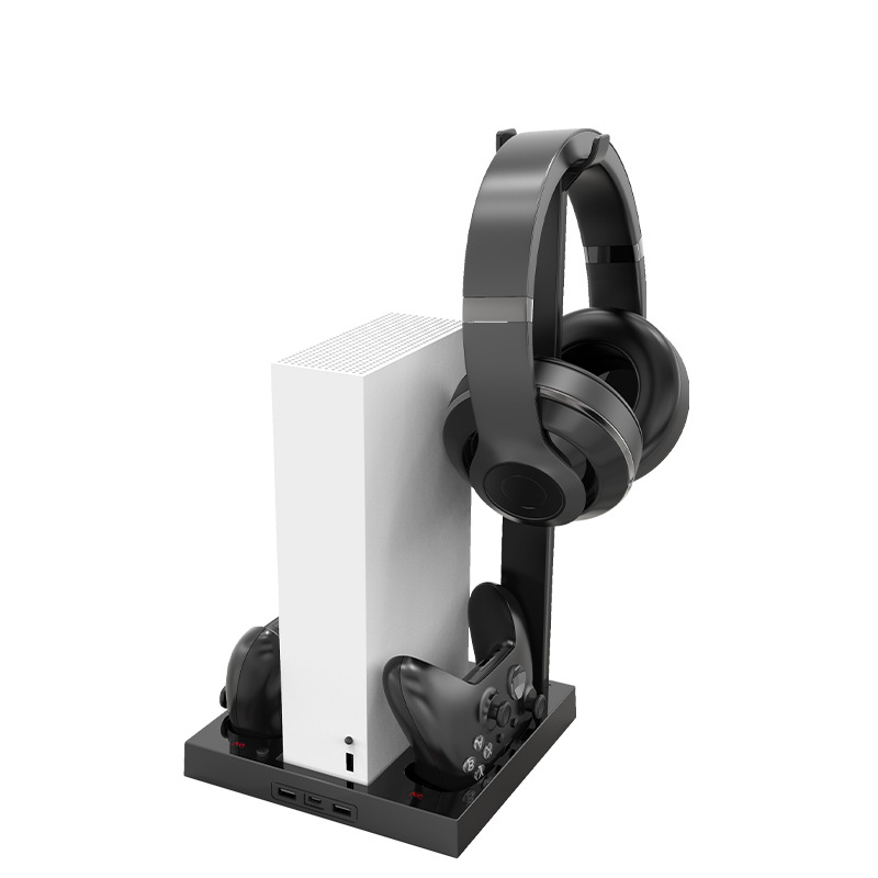 ipega bază de răcire multifuncțională X Series S pentru Xbox Series S, cu suport pentru căști și stație de încărcare pentru baterii/controlere duale