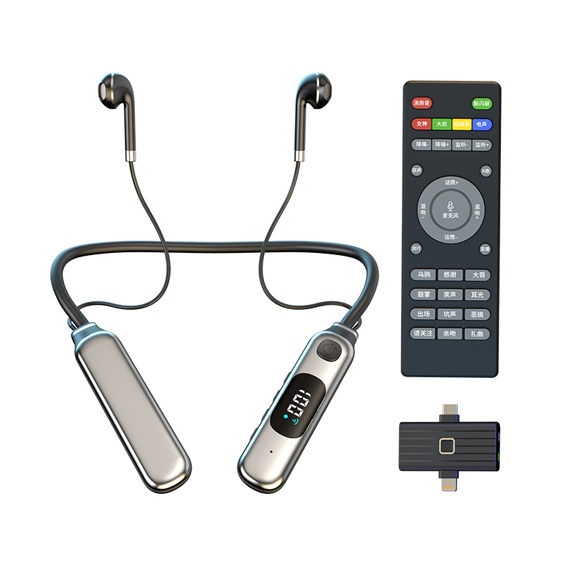 Ασύρματο ακουστικό για ζωντανές μεταδόσεις με ενσωματωμένη κάρτα ήχου, μοντέλο 600K, για ζωντανή χρήση, έτοιμο για ιδιωτική ετικέτα