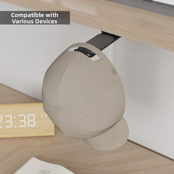 Darbalaušio ausinių laikiklis su 360-degree pasukamu laikikliu ir kabelių laikymu, lydinio medžiaga, universalus stilius